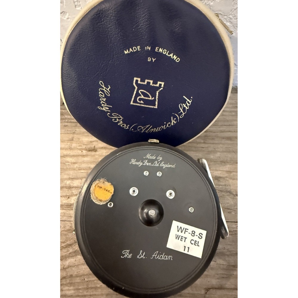 VINTAGE Hardy Bros. "St. Aidan" Fly Fishing Reel - Original Blue Case
